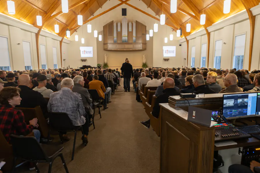The full auditorium gathered for the 2025 Strive Men's Conference